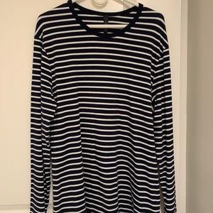 Five year basic long sleeve navy and white